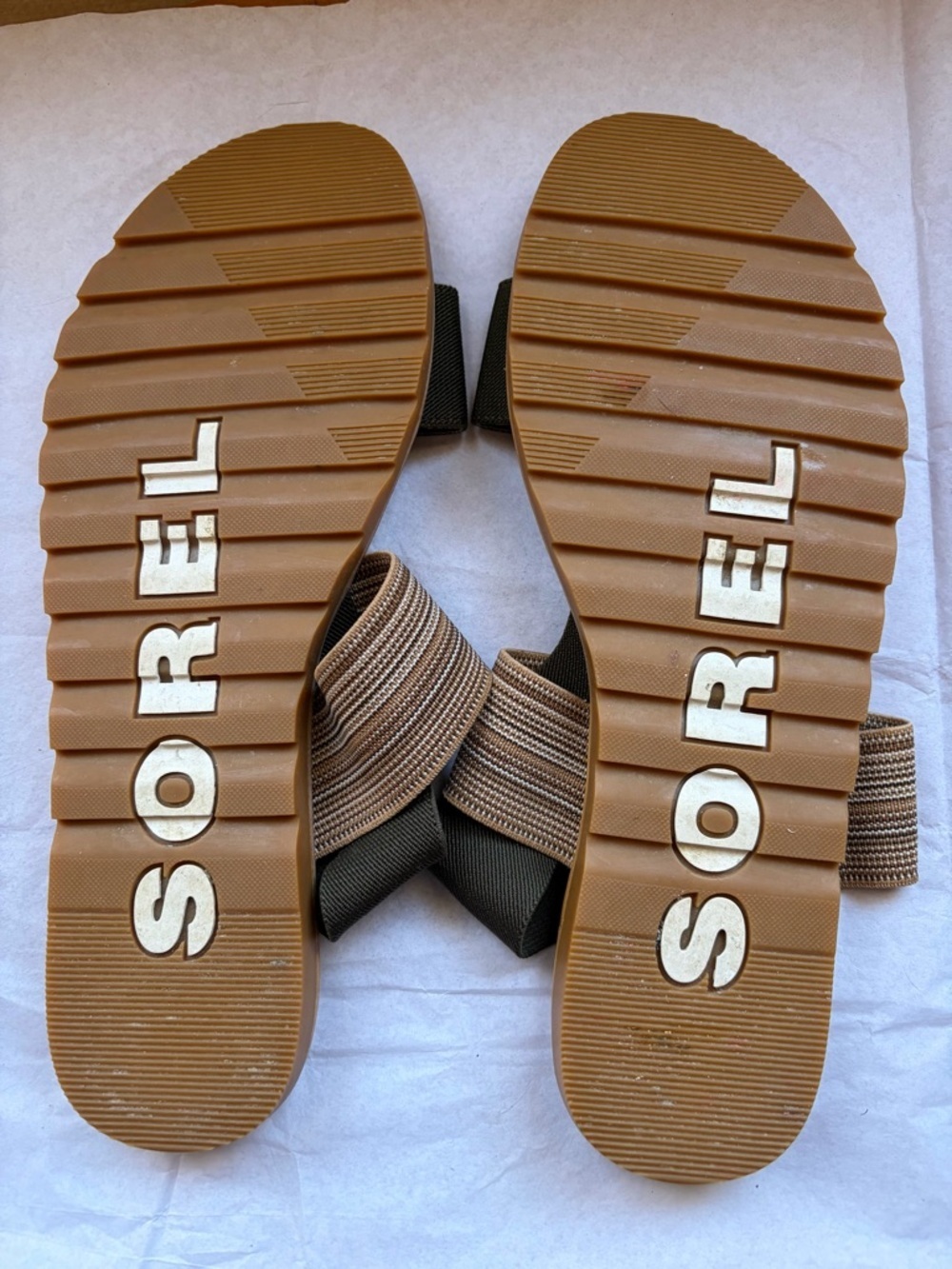 Sorel Women’s Ella II Strap Sandals Olive Green/Gum Size 10.5 - Picture 10 of 15